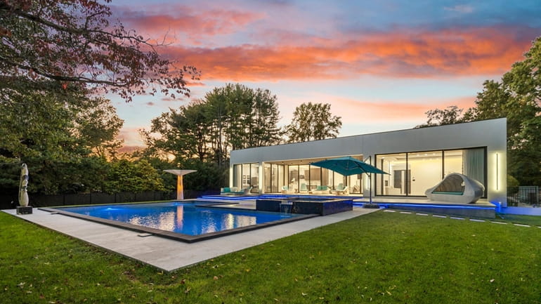 This contemporary Old Westbury home is on the market for...