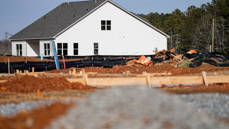 New home construction is shown on Jan. 16, 2024, in...