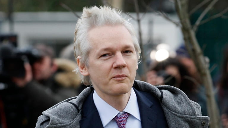 WikiLeaks founder Julian Assange arrivies at Belmarsh Magistrates' Court in...