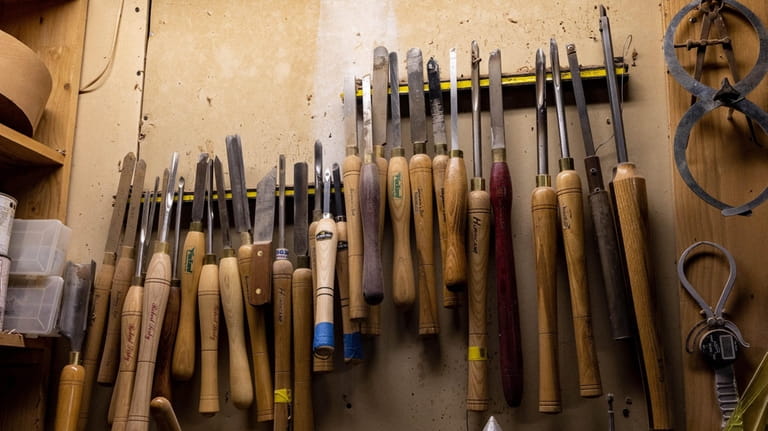 Some of the tools Don Dailey uses to craft his wooden...