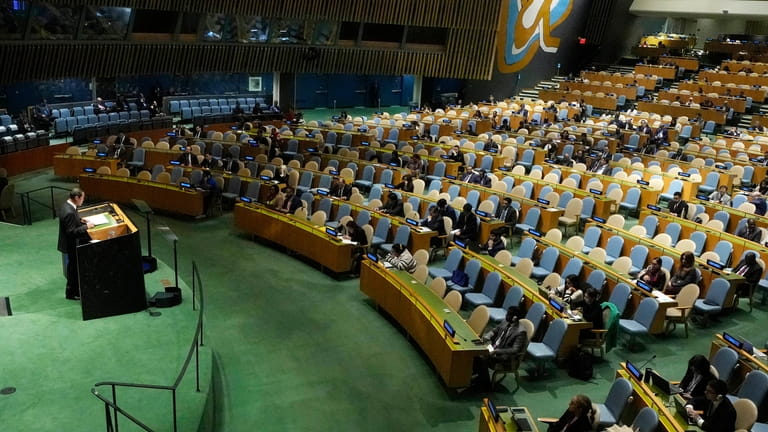 North Korea's UN Ambassador Song Kim addresses the 78th session...