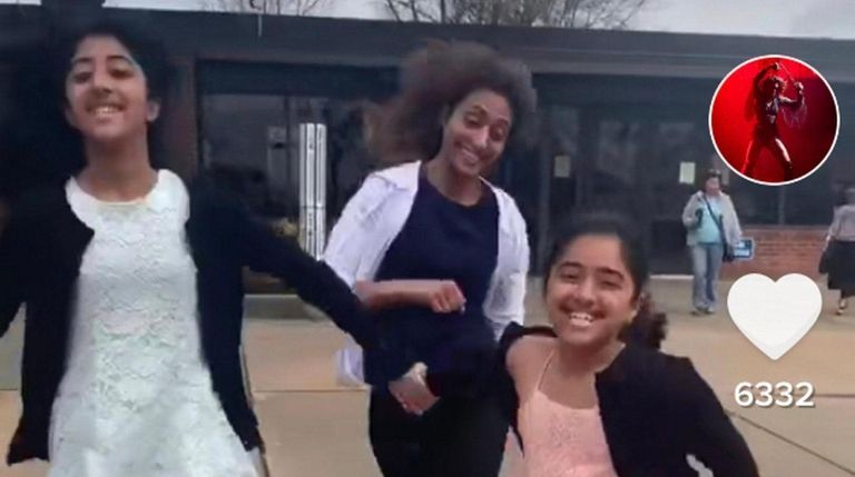 Varli Singh, 41, of Searingtown, makes TikTok videos with her...