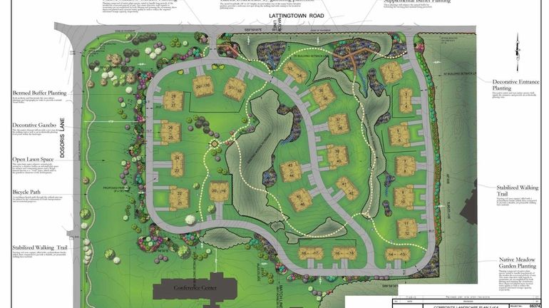 Site plan for Glen Cove Mansion, which is facing a...