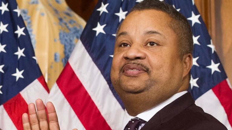 Rep. Donald Payne, Jr., D-N.J., attends a ceremonial swearing-in on...