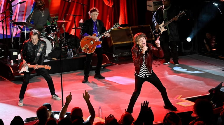 The Rolling Stones perform at a celebration for the release...