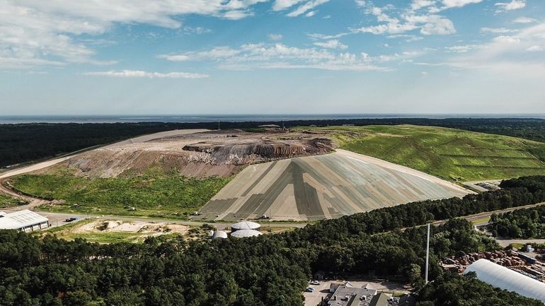 The Brookhaven landfill looking south near Horseblock Road in Yaphank...