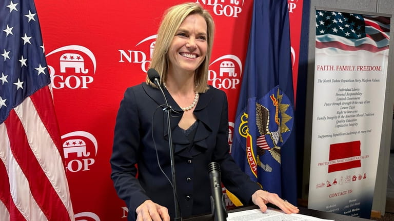 North Dakota Republican Public Service Commissioner Julie Fedorchak steps up...