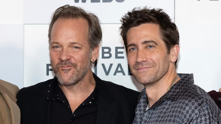 Peter Sarsgaard, left, and Jake Gyllenhaal attend the "Presumed Innocent"...