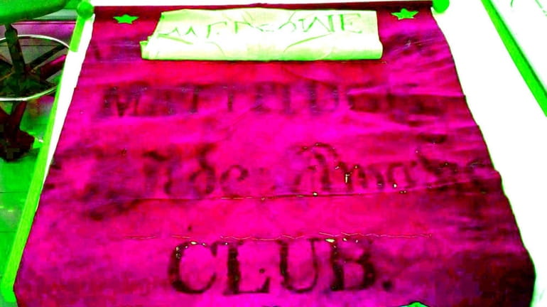 This original Mattituck "Wide Awake" Club banner with heightened color...