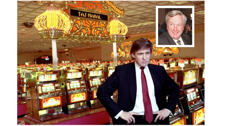 Donald Trump inside his Taj Mahal casino in Atlantic City,...