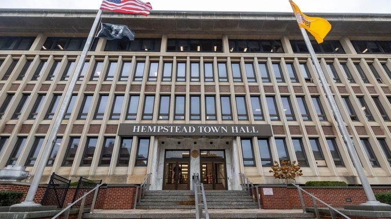 Hempstead Town Hall in Hempstead, seen in 2022.