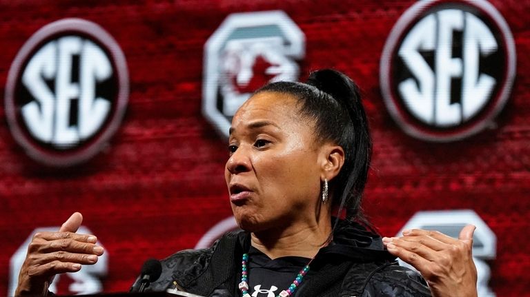 South Carolina NCAA women's college basketball head coach Dawn Staley...