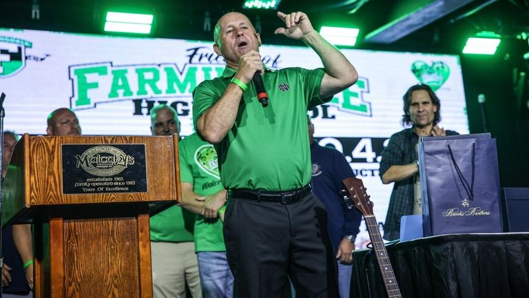 Nassau County Police Commissioner Patrick Ryder at Wednesday's fundraiser in Wantagh...