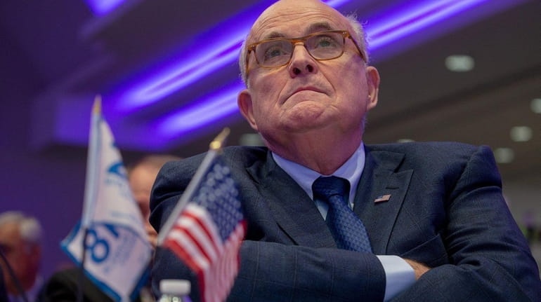 Rudy Giuliani, seen in Washington, D.C., on May 5, is...