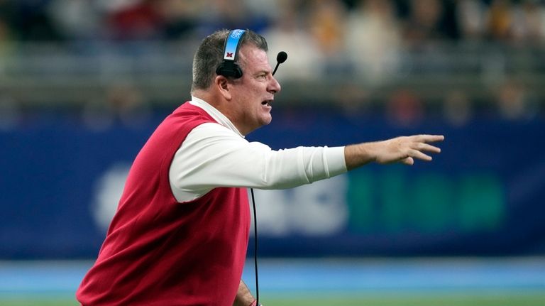 Miami (Ohio) head coach Chuck Martin directs from the sideline...