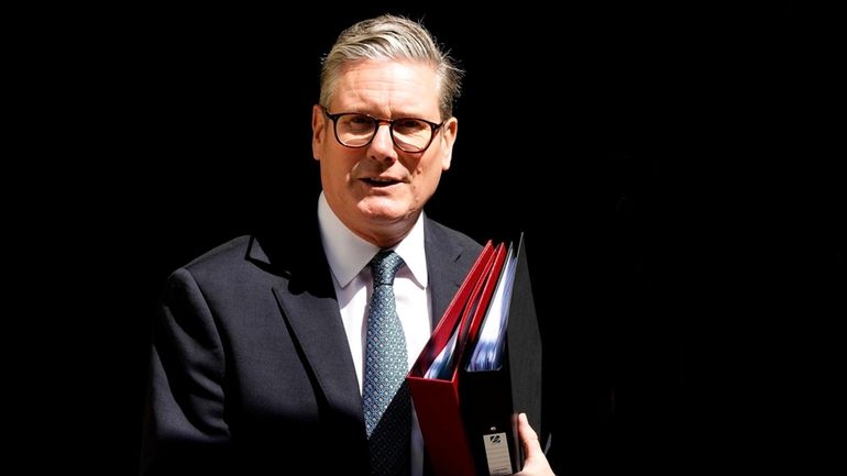 Britain's Prime Minister Keir Starmer leaves 10 Downing Street to...