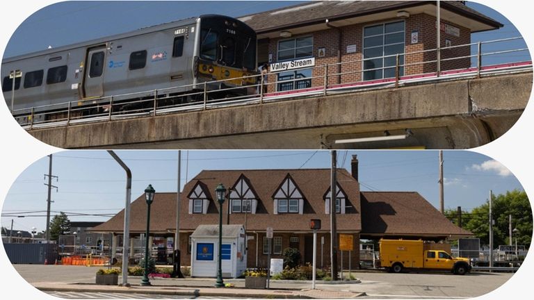 Valley Stream has two LIRR stations: Valley Stream, top, and...