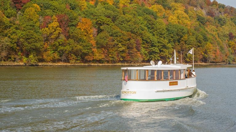 Take a Hudson River fall foliage cruise aboard Yacht Kingston,...