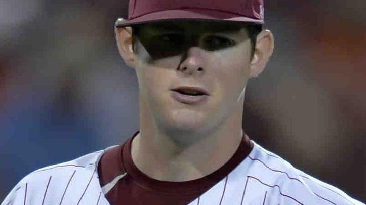 Jordan Montgomery, seen in 2014 while pitching for South Carolina,...