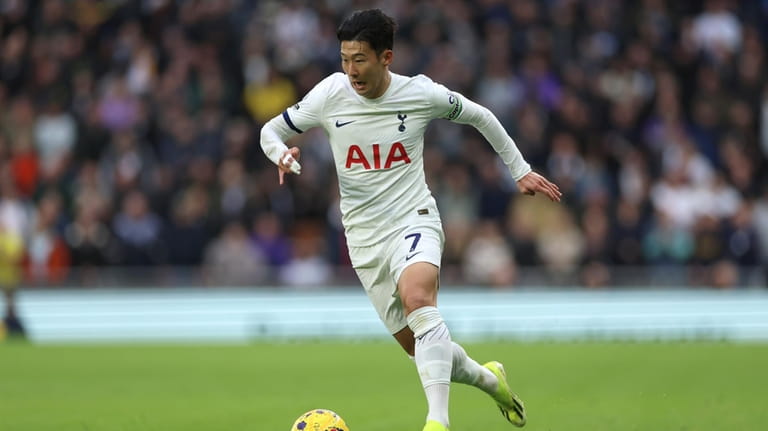 Tottenham's Son Heung-min in action during the English Premier League...