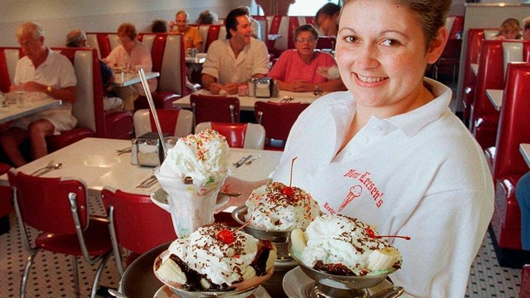 Owner Andrea Donovan at Von Leesen's Ice Cream Parlor, a...