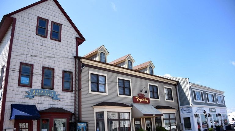 The waterfront business district along Main Street in Port Washington.