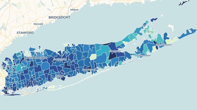 This map shows the concentration of cases in each community,...