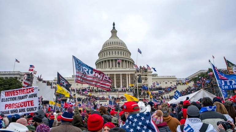 Rioters at the U.S. Capitol in Washington, Jan. 6, 2021. 