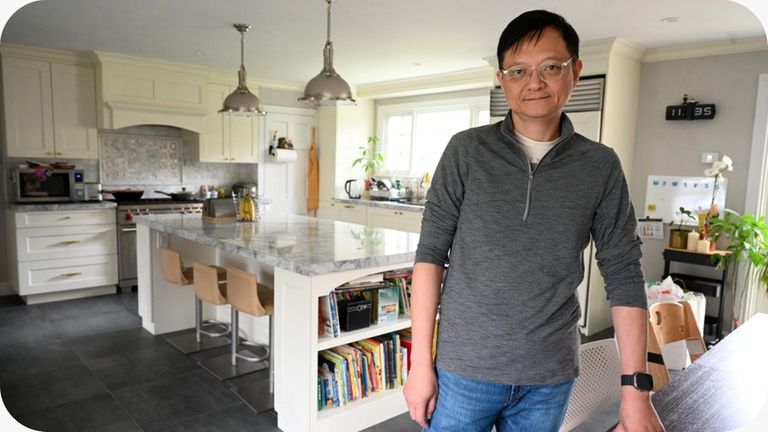 Stanley Qin in the kitchen of his Russell Gardens kitchen...