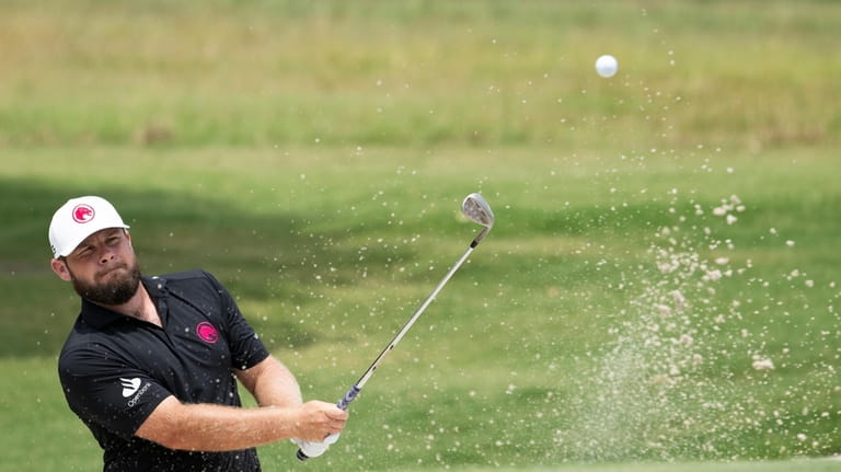 Tyrrell Hatton, of Legion XIII, hits from a bunker on...
