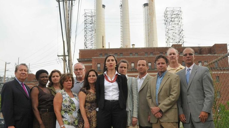 From left: North Shore Trustee George Pombar, Assistant Superintendent for...