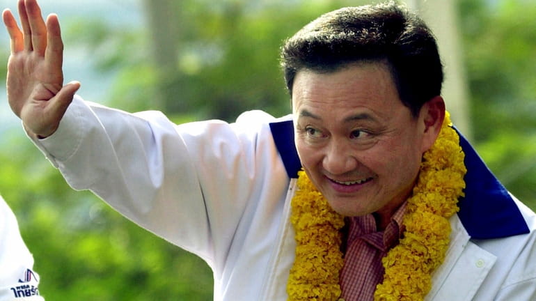 Thai telecommunication tycoon and leader of Thai Rak Thai Party...