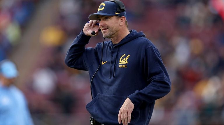 California head coach Justin Wilcox stands on the sidelines during...