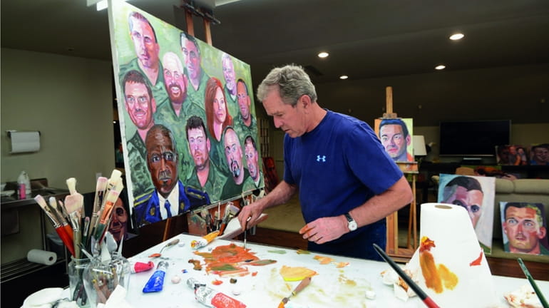 This photo provided by the George W. Bush Presidential Center...