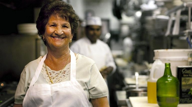 Michelina Lombardi in the kitchen at Mamma Lombardi's in Holbrook in...