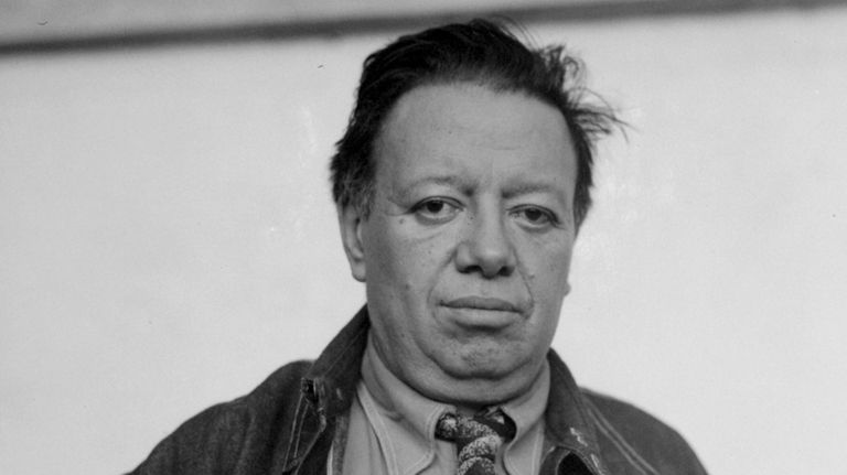 Mexican artist Diego Rivera poses for a photo in Mexico...