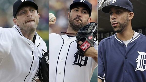 Max Scherzer, Justin Verlander and David Price of the Detroit