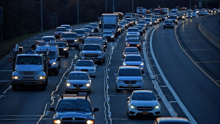 Eastbound traffic on the Long Island Expressway in Melville.