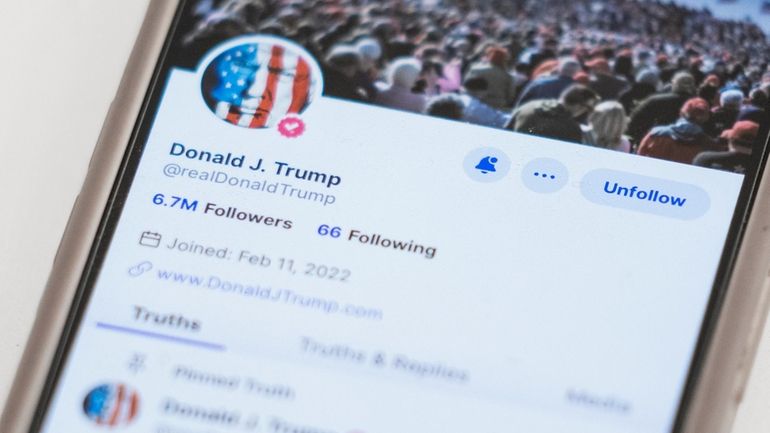 The Truth Social account for former President Donald Trump is...