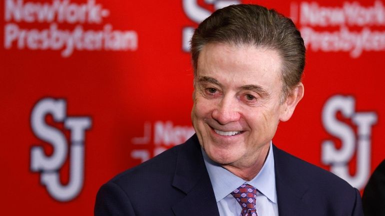 Rick Pitino is introduced as the new head coach for...