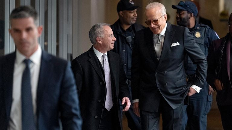 James Biden, brother of President Joe Biden, right, arrives for...