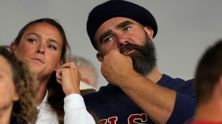 Recently retired Philadelphia Eagles lineman Jason Kelce and wife Kylie...