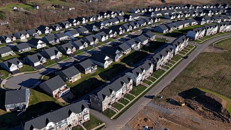 A housing development in Middlesex, Pa., is shown on March...