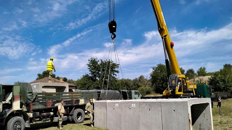 This image released by the Romanian Ministry of Defense (MAPN),...