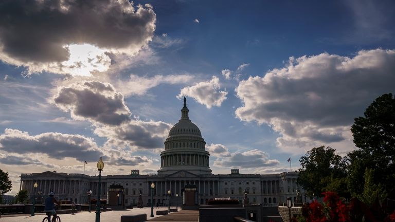 The Capitol is seen in Washington, Sept. 20, 2021. The...