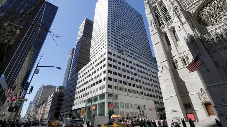 A view of the 666 Fifth Ave. skyscraper, which houses...