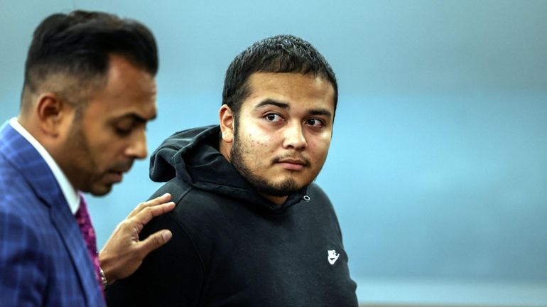 Joseph Llapa, 22, is arraigned at Suffolk County First District Court...