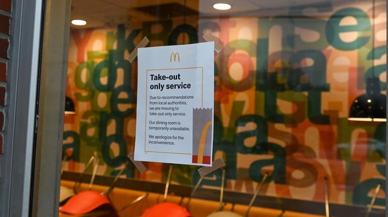 The interior of McDonald's on Sunrise Highway in Lindenhurst was...