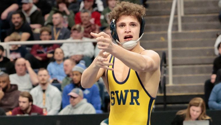 Gavin Mangano of Shoreham-Wading River won the 131-pound Division II...