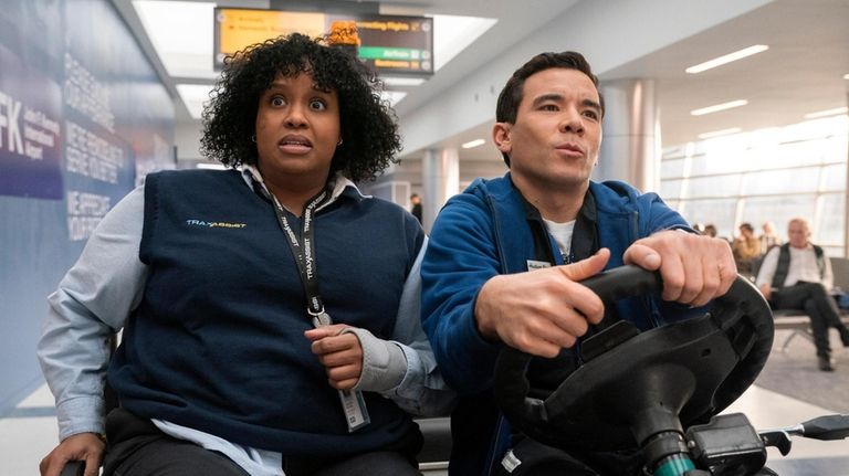 Natasha Rothwell and Conrad Ricamora in "How to Die Alone."